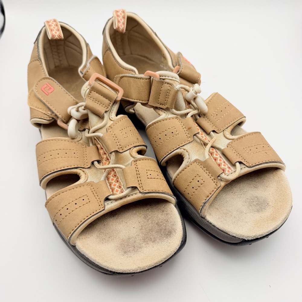 FootJoy Greenjoys Golf Sandals Spiked Strappy Athletic Womens 8M Tan